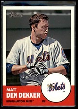 2012 Topps Heritage Minor League Matt Den Dekker #36 Binghamton Mets