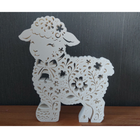 Easter Decor Lamb 3D Printed Floral Cut Out Spring Home Decoration Gift