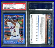 PSA 9 2015 Topps Chrome Blue Refractor #80 Dilson Herrera RC /150 POP2 One↑