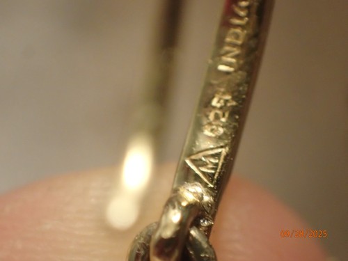 14k Gold Plated Sterling & Diamond Large Hoop Tassle Fringe Earrings Orig $289 - Picture 7 of 19