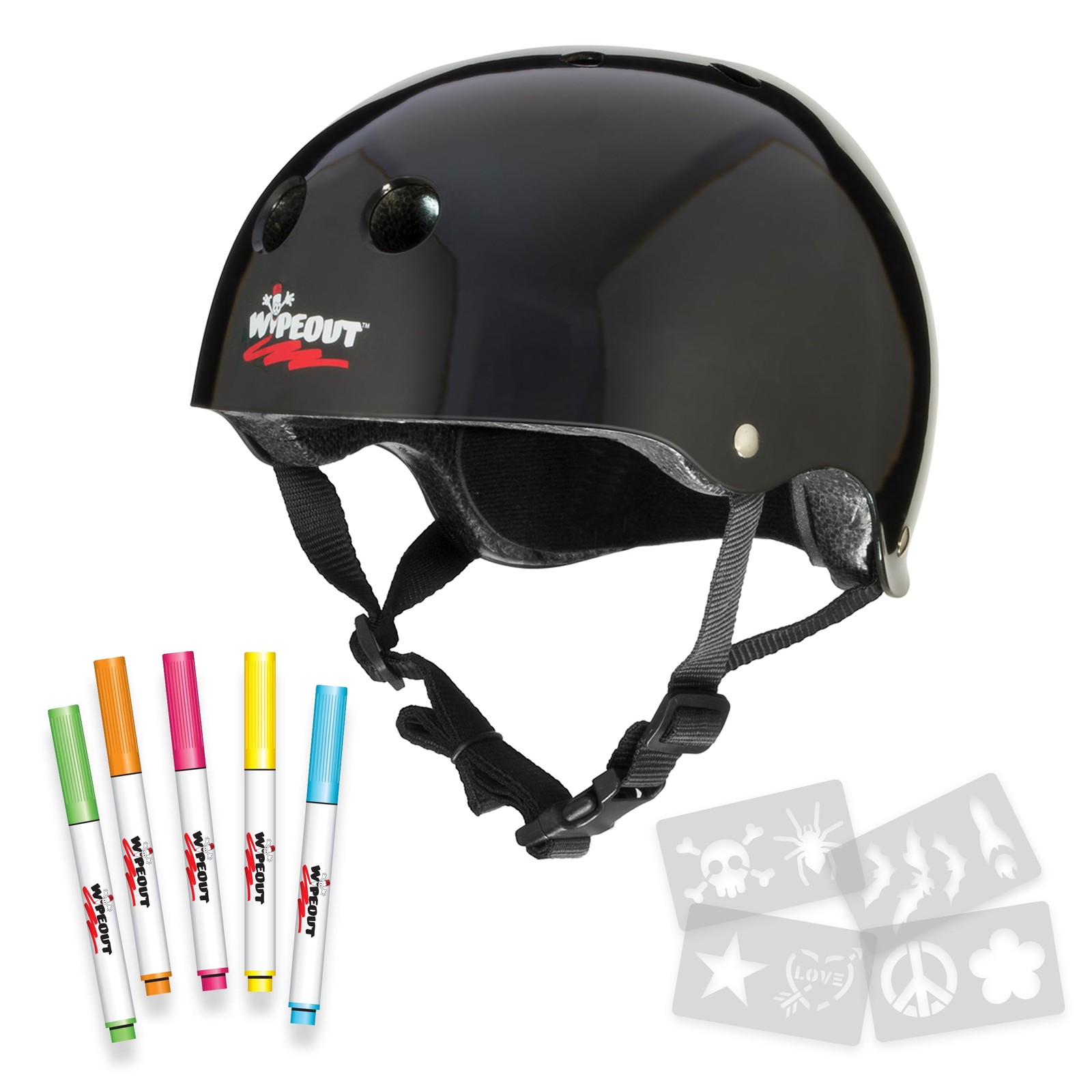 Wipeout Dry Erase Kids Helmet &ndash; Ideal for Bike, Skate, Sco