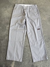 Dickies Loose Fit Work Pants 38x30 Gray Wide Leg Skate Y2K Workwear