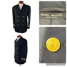 Vintage Brooks Brothers Naval Officer’s Uniform Jacket  See Measurements 1940s