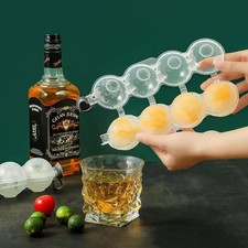 1PCS Ice Cube Bar Silicone 4 Ball Maker DIY Mold Sphere Large Tray Whiskey Mould