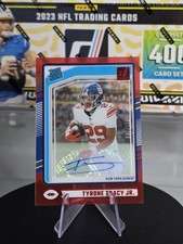 2024 Panini Clearly Donruss Tyrone Tracy Jr.  RATED ROOKIE AUTO RED /149 GIANTS