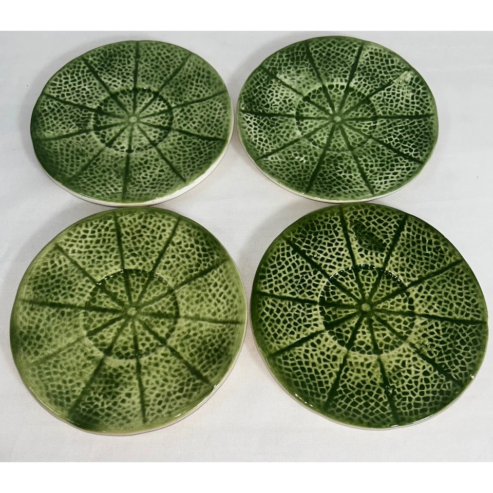 Vintage Knobler Japón cerámica mayólica arte cerámica fruteros y platillos 8 piezas Foto 3 de 4