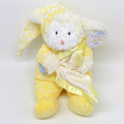 Baby Gund Lamb Plush Musical Wind Up Motion Yellow Lovey Toy Paisley 58280 Sheep