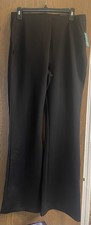 Maurice Women  s Sz Large Black Flare High Rise Pull On Pants