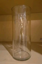 Vintage Pom Tea Glass Clear Embossed Heart Logo Collectible 