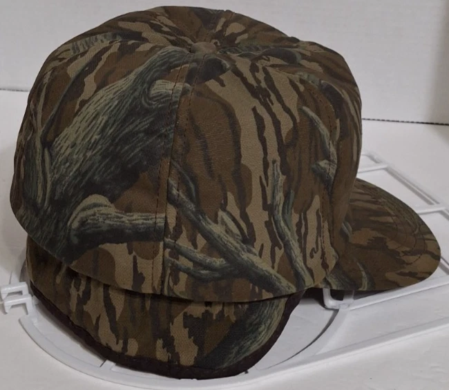 Винтажная камуфляжная кепка Carhartt средний размер чехол для ушей США 80-е 90-е охота Mossy Oak Treestand - Изображение 4 из 4