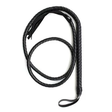 Bullwhip 78” Soft Black Faux Leather Horse riding sport accessory whip NEW