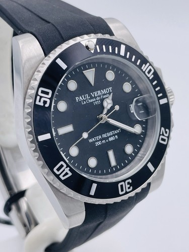 Orologio Paul Vermot NewSub 200m Automatico Seiko P211KKG410 Scontatissimo Nuovo - Foto 3 di 7