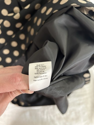 Talbots NWT $189 Black/Gold Polka-dots Cocktail Party Dress Size 8P - Picture 8 of 17