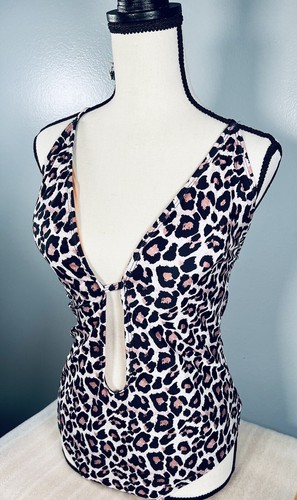 Molybell Womens Cheetah Print Swimsuit 2XL Plunging Neck NEW - Picture 6 of 11