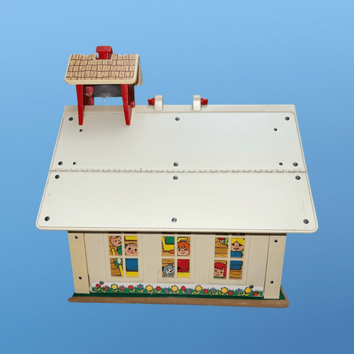 Vintage Fisher Price 1971 School House & 1980s Tudor Style House & Accessories - Picture 9 of 16