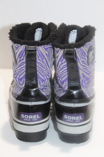 Sorel Tivoli Snow Youth Girls NY1822 010 Boots Winter Shoes Purple Black Size 5 - Picture 6 of 8