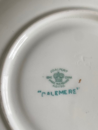 Taza de té y platillo Dolemere Coalport England Fine Bone China - Imagen 6 de 6