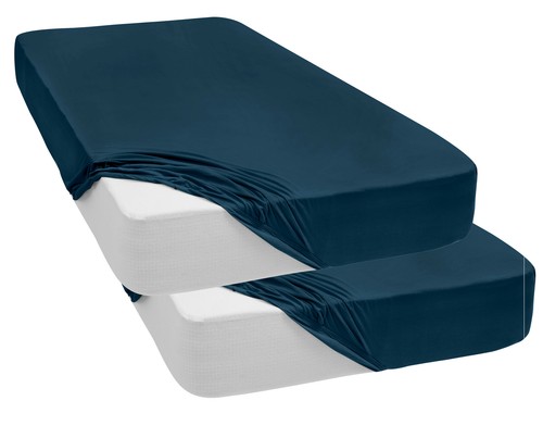 2 er Pack Spannbettlaken Jersey Spannbetttuch 100% Baumwolle Bettlaken Laken 28 - Bild 38 von 91
