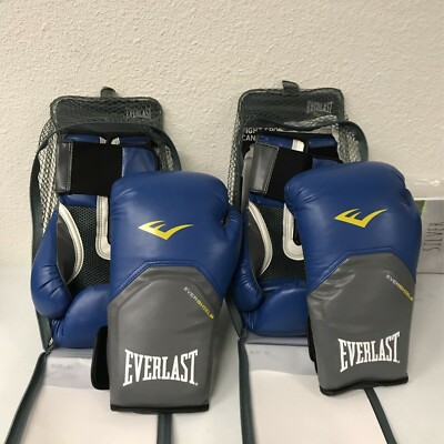 Set of 2 Everlast 2216 Pro Style Elite Training Gloves (Blue, 16