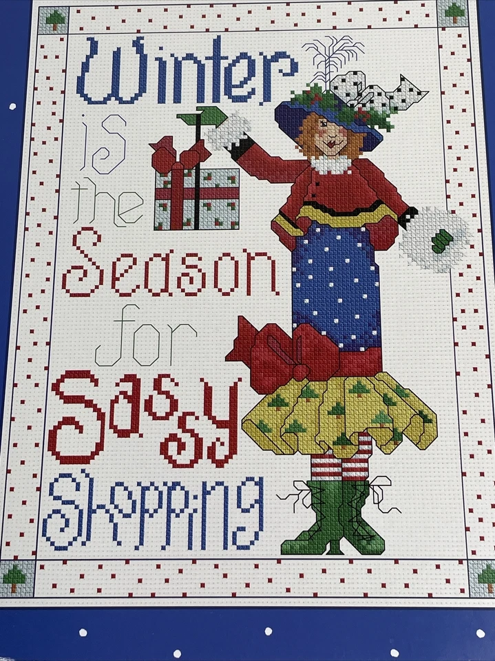 Alma Lynne Sassy Winter & Lil Miss Sassy Winter Cross Stitch Pattern - Image 2 of 4