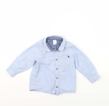 H&M Jungen blau Baumwollmischung Knopfleiste Gr&ouml;&szlig;e 12 Monate Knopf