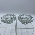 Firna Elegant Glass Candlestick Candle Votive Holders Indonesia Set of 2 Pair
