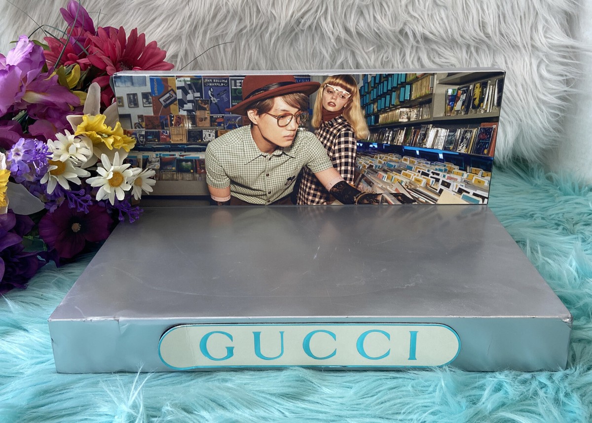 GUCCI ディスプレイスタンド グッチ サングラス台 店舗什器 ヴィンテージ GUCCI Eyewear Store Display Countertop Stand Advertisement