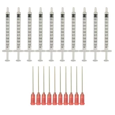 Pack of 10 x 1 ml Industrial Syringes with 18G x 1-1/2" Blunt Tip Fill Needle