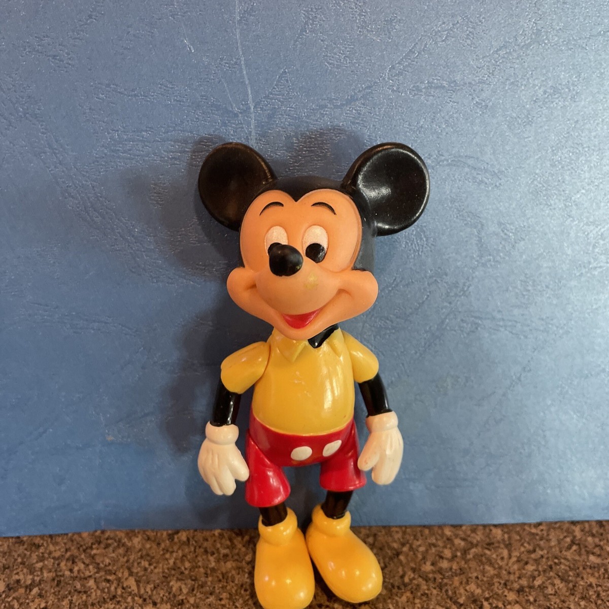 Vintage Collectible Hard Plastic Pose-able Disney Mickey Mouse