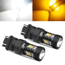 AUXITO Switchback LED Front Turn Signal Light Bulb 3157 Amber/White Super Bright