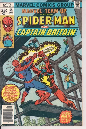 Marvel Team-Up 65 Marvel Comics 1977 1st US Appearance Of Captain Britain
