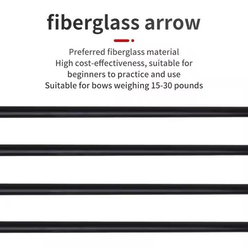 Archery 6mm 31 Inch Fiberglass Arrow Shafts Recurve Bow Outdoor Sports Beginner - Picture 5 of 34