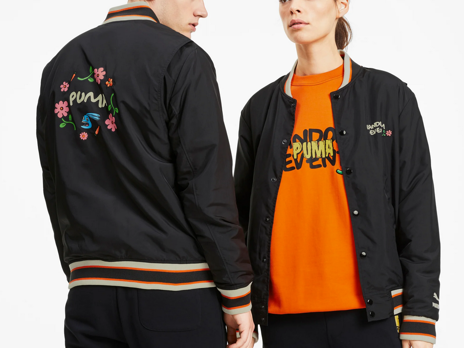 PUMA X RandomEvent Bomber Jacket- L- NEW -insulated Black