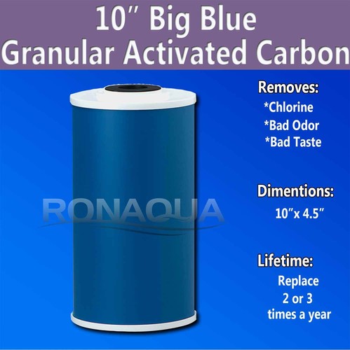 10" Big Blue Transparent Whole House System with 4.5x10” GAC Filter - Picture 3 of 7
