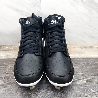 Jordan 1 Retro Metal Baseball Cleats Black White AV5355-011 Men's