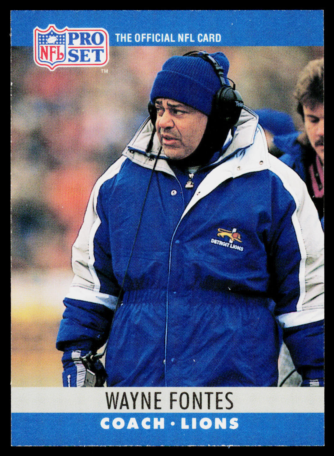 Wayne Fontes, 1990 Pro Set, #106, Detroit Lions,