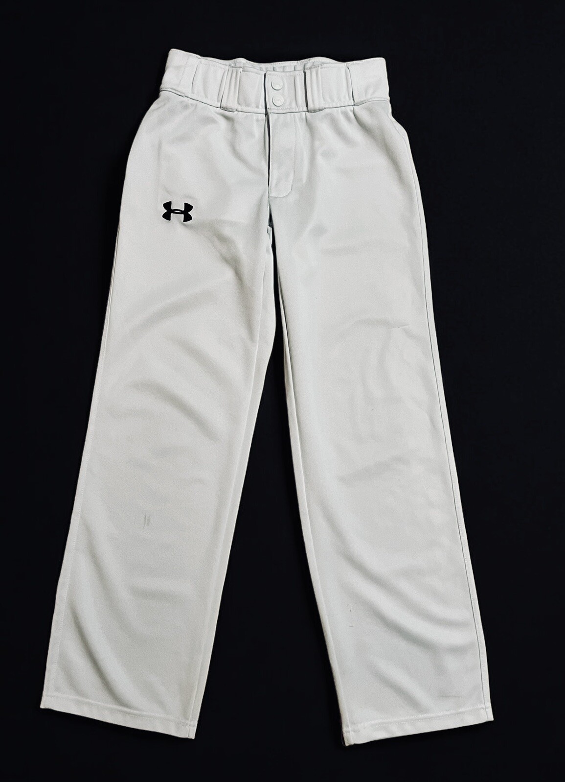 Under Armour Youth Baseball Pants Heat Gear White YM Loose Medium