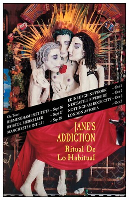 Jane's Addiction - Ritual de lo Habitual (1990) UK Tour Poster 11 X 17 Framed