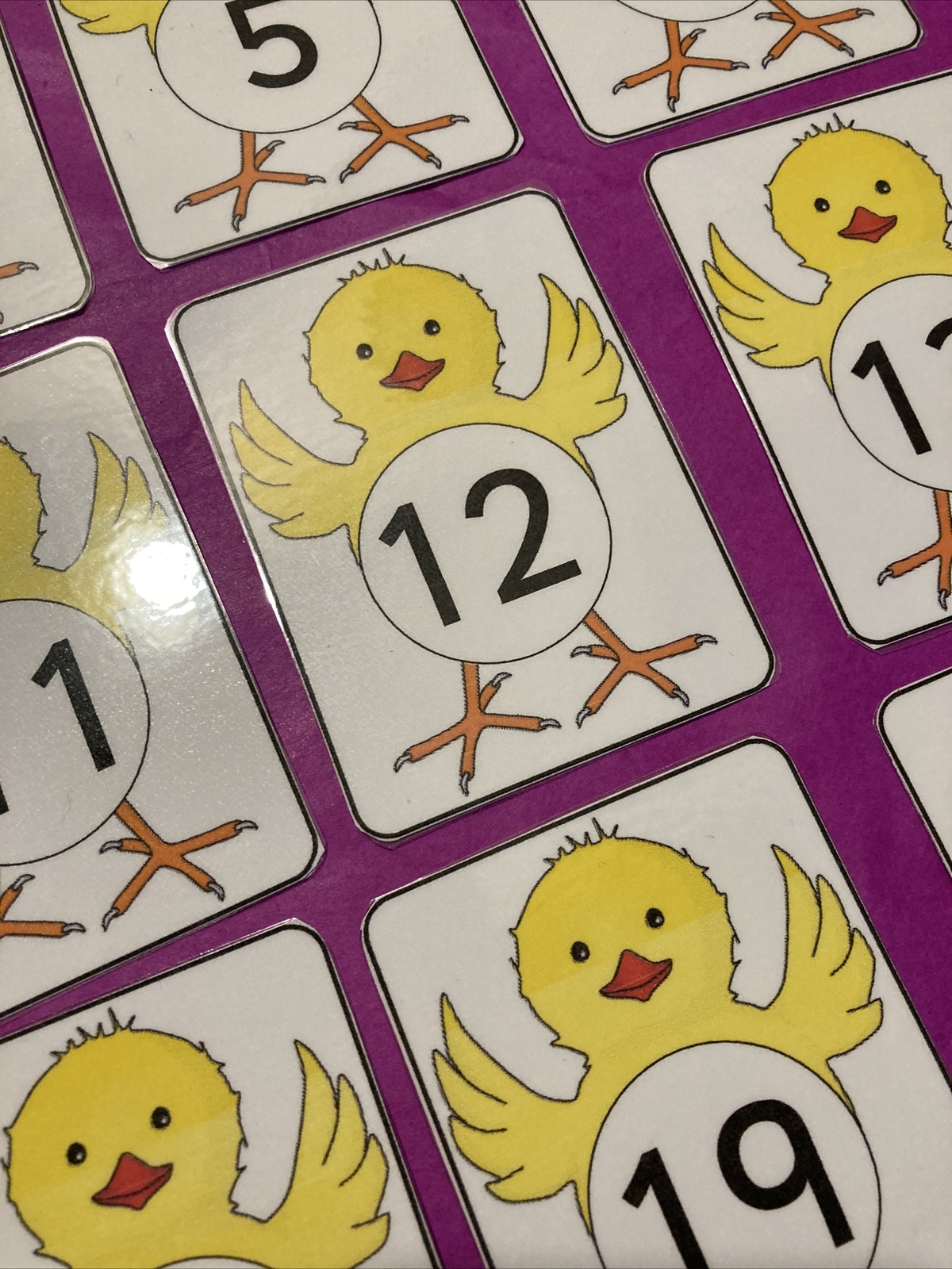 020 Chick Numbers Flash Cards EYFS/ Preschool/ Toddler/ SEN/ KS1/KS2