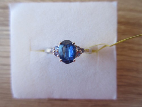 Himalayan Kyanite & Tanzanites Ring Platinum Over Sterling Sz 5,6,7 Opt - Picture 2 of 6