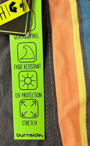 Pantalones Cortos Burnside Board Para Hombre Talla 34 Bañador 9 Pulgadas Entrepierna Playa Nuevos con Etiquetas - Imagen 4 de 5