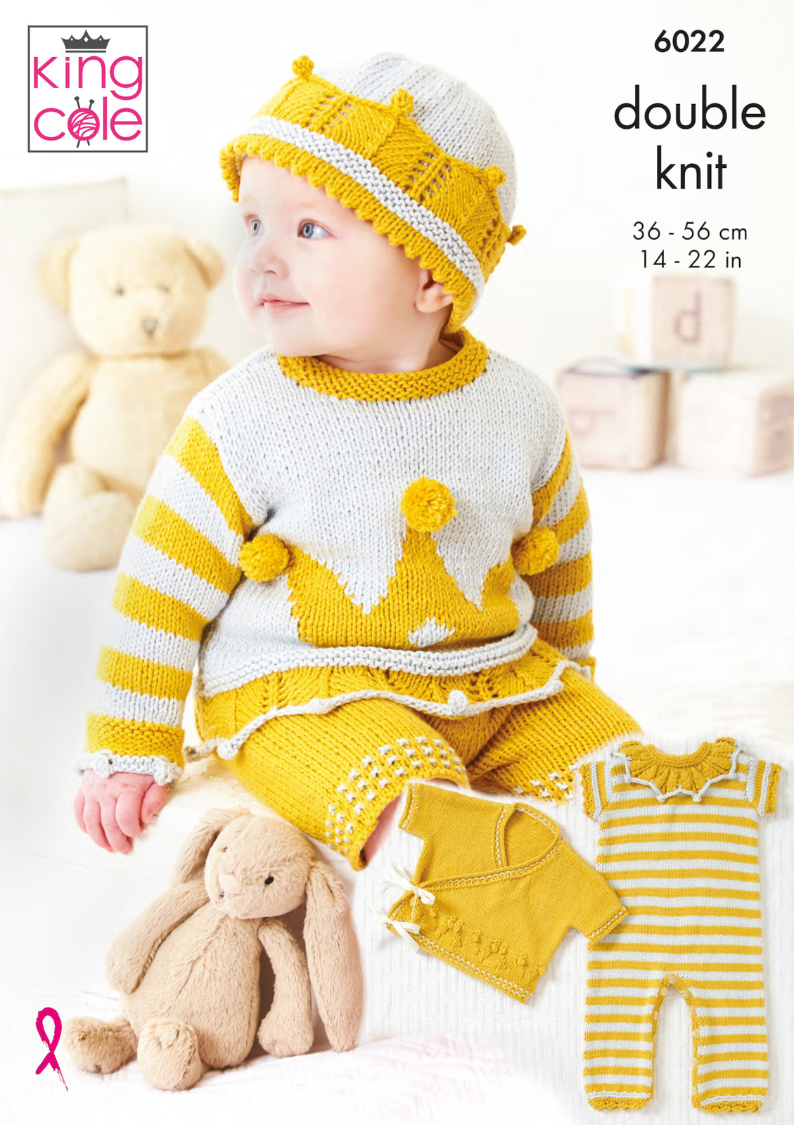 King Cole Baby DK Knitting Pattern Coronation Play Suit Cardigan Sweater 6022