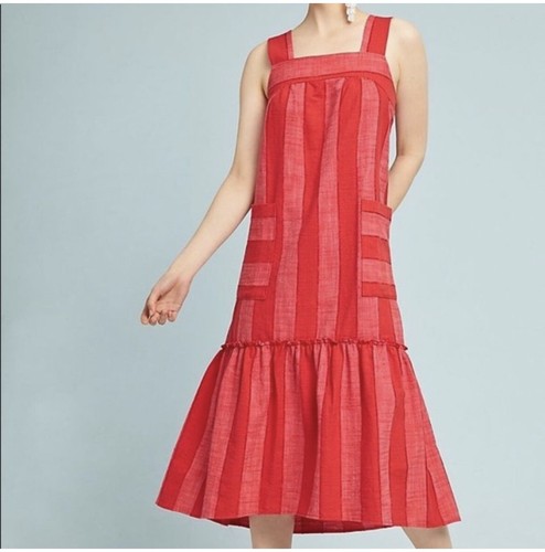 Striped Midi Shift Dress Size 