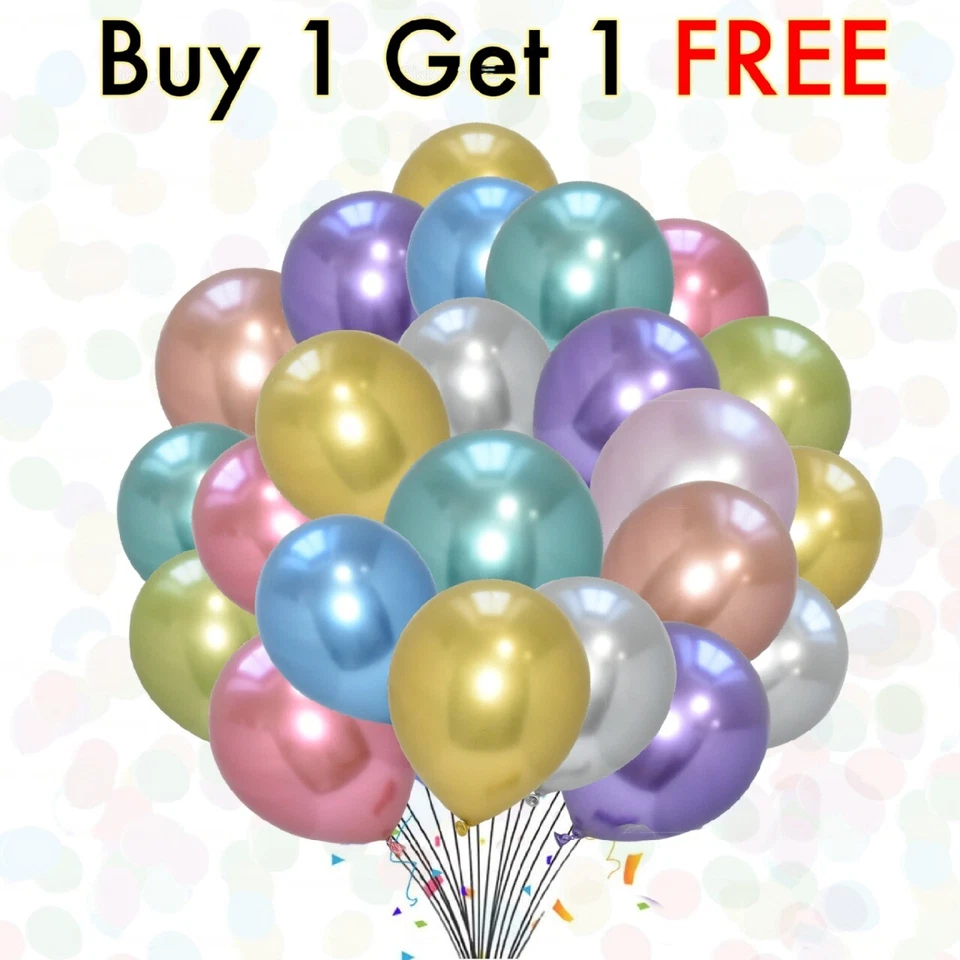 GLOBOS CROMADOS PERLA 12" Helio Látex Metálico Boda Cumpleaños Fiesta Decoración Reino Unido Foto 3 de 4