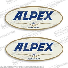 Fits Alumacraft Alpex Oval Boat Decals (Set of 2)