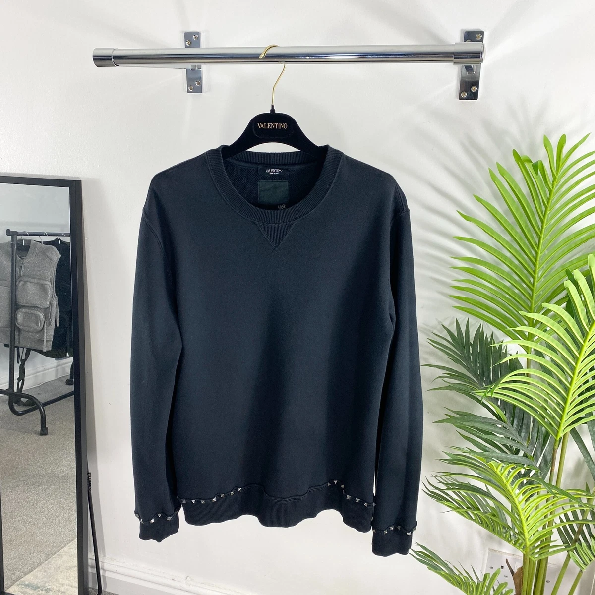 Valentino top rockstud sweatshirt