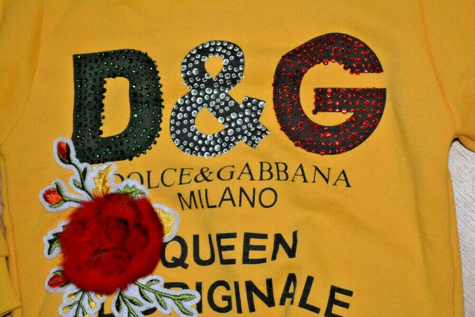 Dolce & Gabbana 女孩 儿童 卫衣 儿童上衣 尺寸 3 衬衫 D&G Jr. Milano 水晶 — 第 4/4 张图片