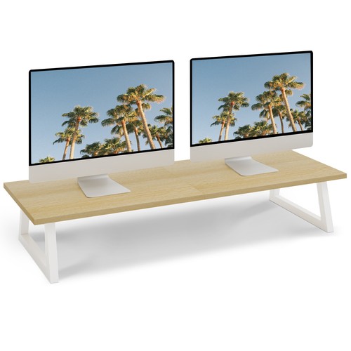 31.5 inch Dual Monitor Stand Riser for Wood & Steel Desktop Riser Organization. - 第 12/35 張圖片