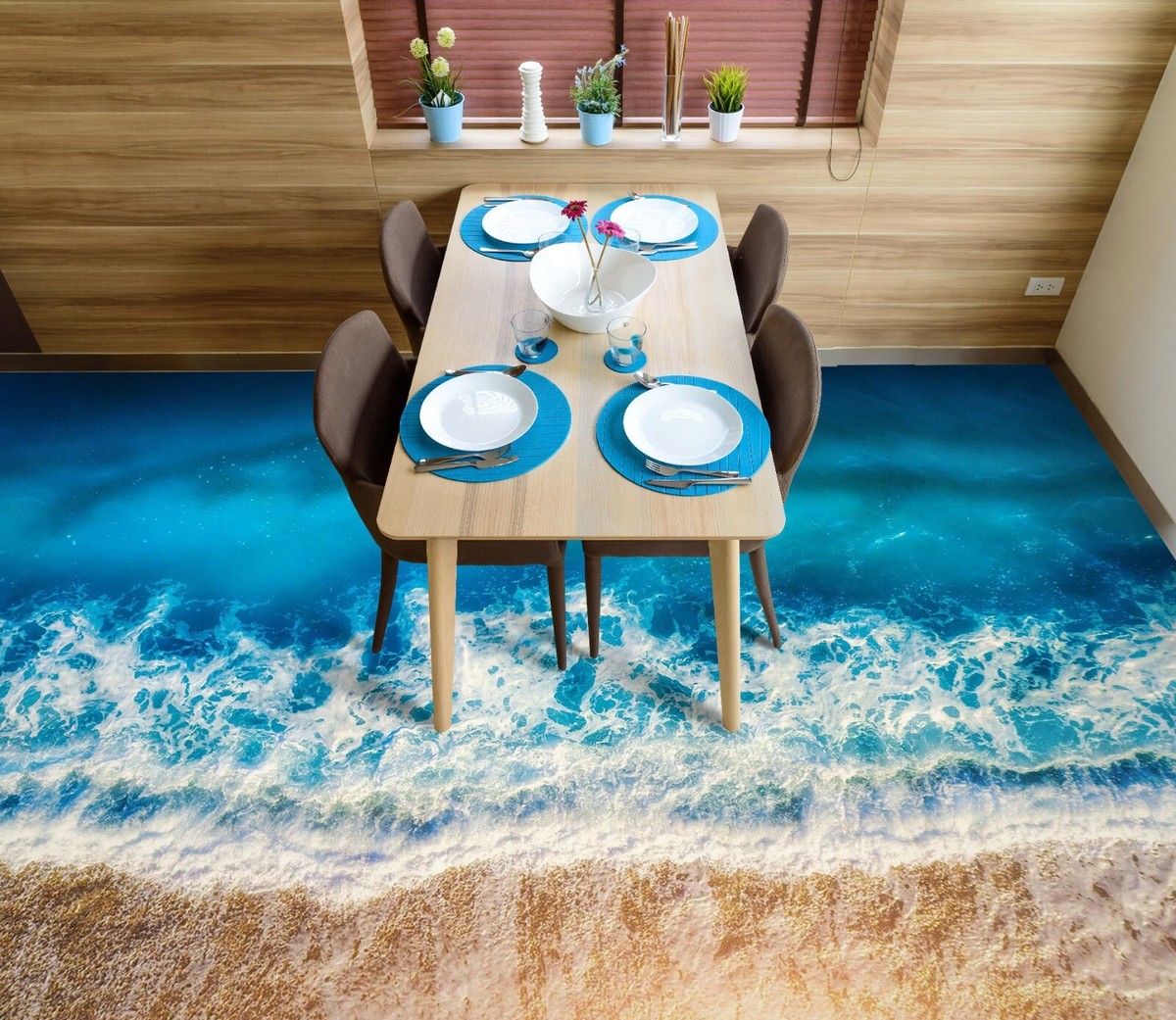 3D Ocean Waves SKE2543 Floor WallPaper Print Decal Epoxy