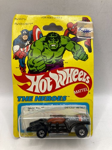 Hot Wheels The Heroes Spider-Man Car 1978 - Yellow Card - SEALED